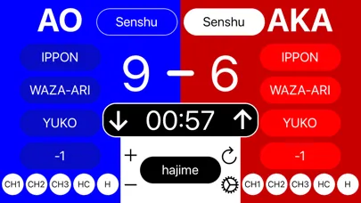 Tangkapan skrin Kumite Scoreboard